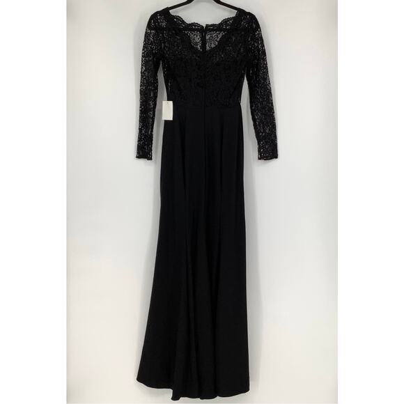NEW! Dessy Collection Size 2 Marquis Lace Crepe Trumpet Dress $278 msrp I24-3 - Picture 4 of 9